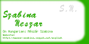 szabina meszar business card