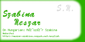 szabina meszar business card